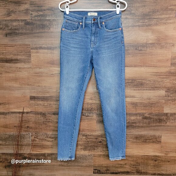 Madewell Jeans 28 High Rise 9" Skinny Pearson Wash Tummy Control Stretch Denim - Picture 1 of 13